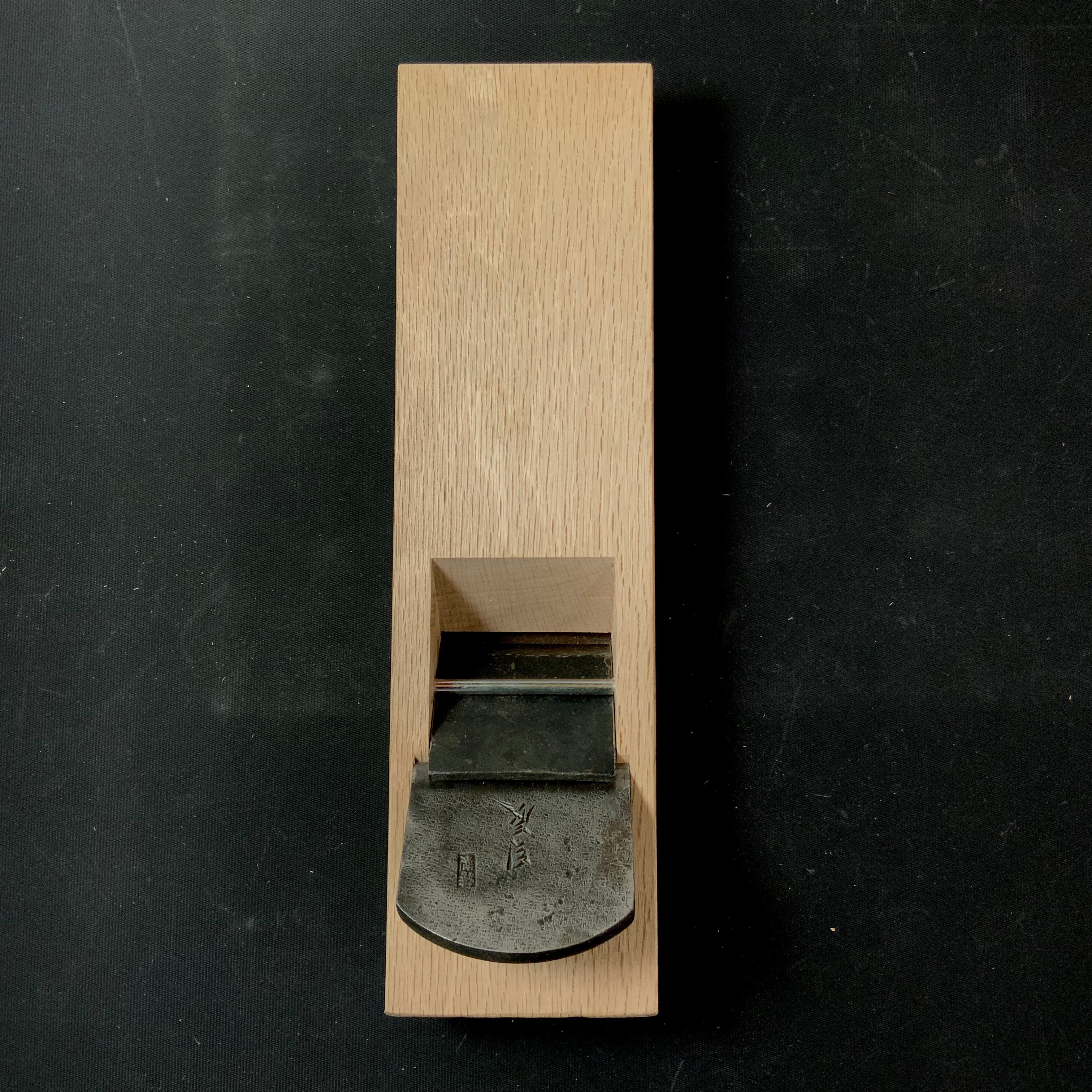 Old stock Metoki Smoothing Plane (Kanna) by Kiyotsugu Toushichi  掘出し物  猪上清次作  目辰  仕上げ鉋  65mm