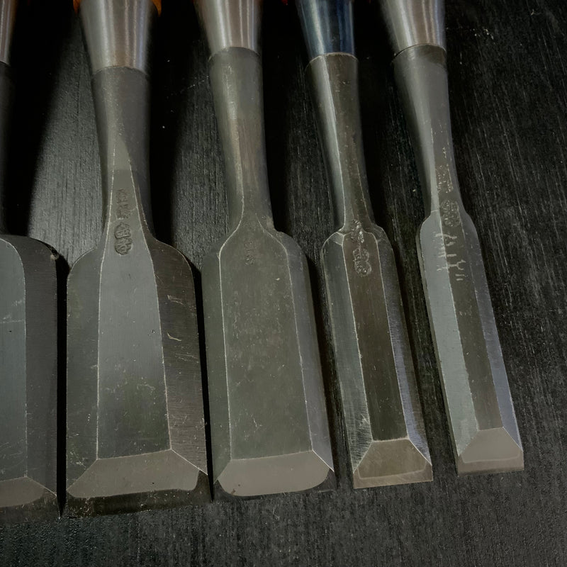 #M166 Mixed Oirenomi chisels set by unknown smith バラ鑿合わせ 追入組鑿 7本組 作者不明