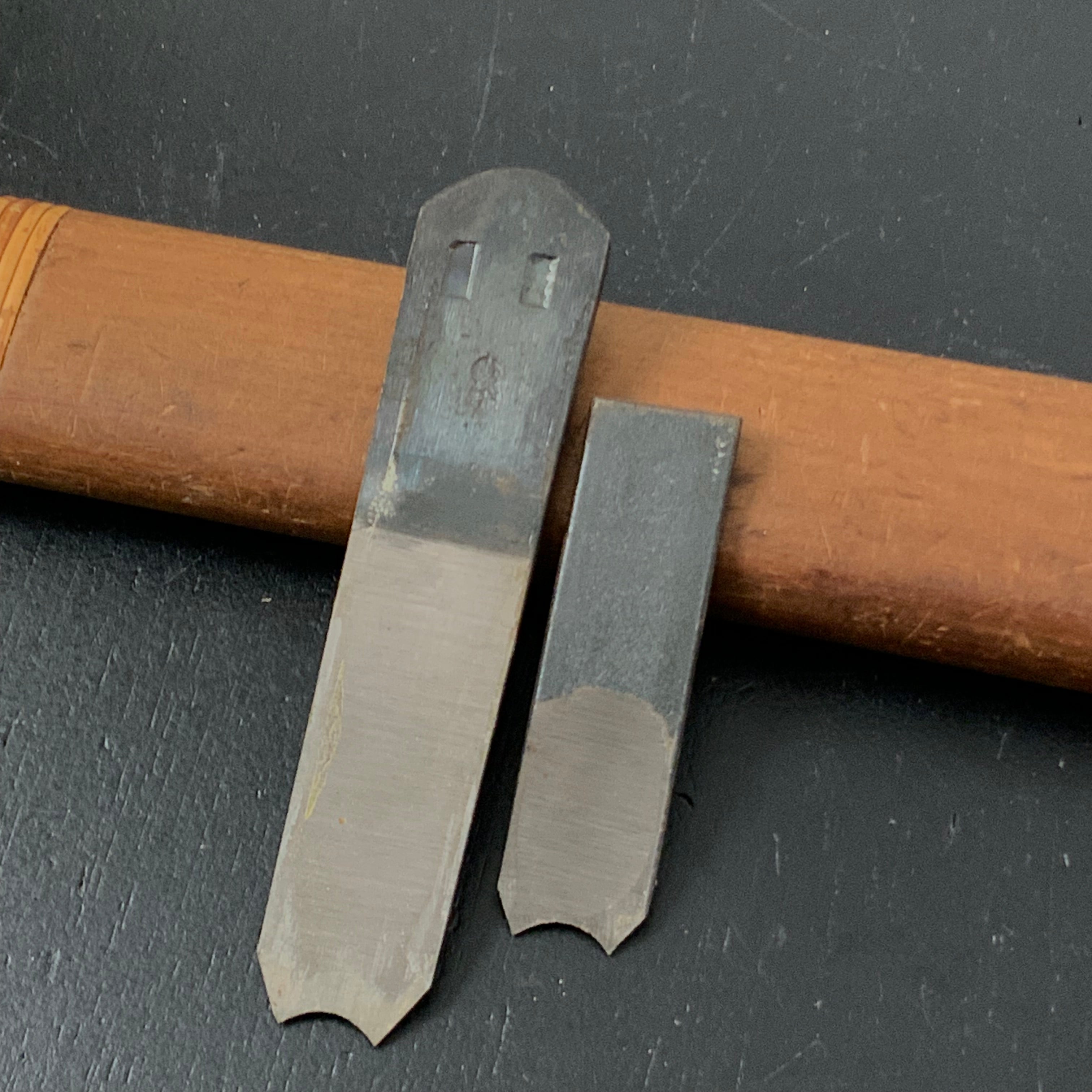 Old stock Traditional Chamfer Plane　Ginnanmen     掘出し物  面取鉋  銀杏面