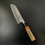 Hanasatsuki Santoku Knife White Steel intercalation 165mm    花皐月 三徳包丁 165mm 白紙網 本割込