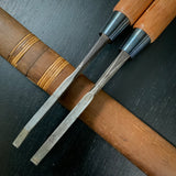 Used Kiyotada Mortise chisels by Shimamura Kouzaburou 中古品 嶋村幸三郎作 清忠 向待鑿 Mukoumachi