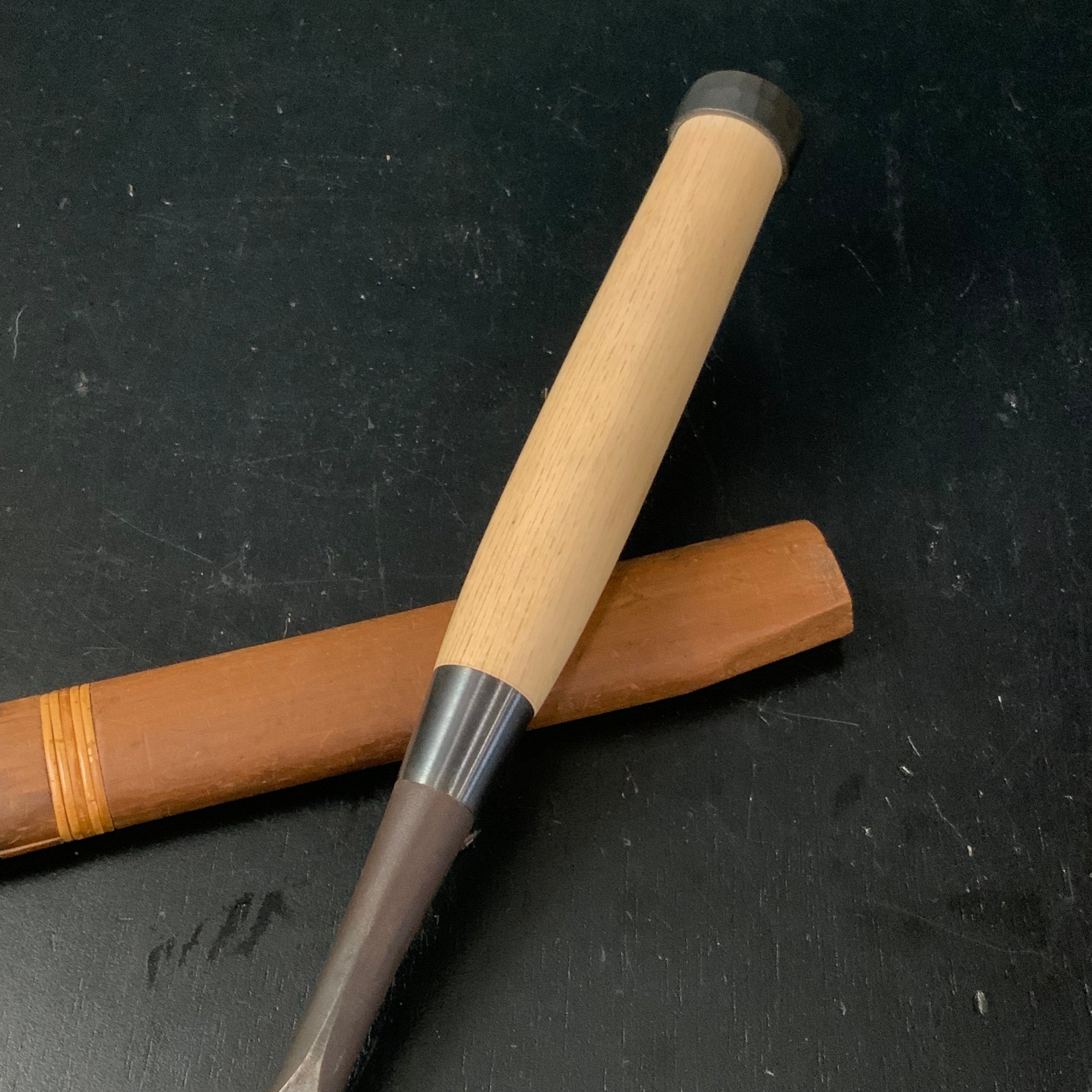 Used Hirochika Uchimaru-Nomi by Hasegawa Fujisaku 使用品 長谷川藤作氏 廣近 内丸鑿 30mm