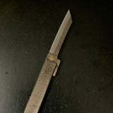 Hammered Pattern by Shigeru Tomida knife-shaped large 富田修作 槌目乱刃 肥後小刀 ナイフ型 大 75mm