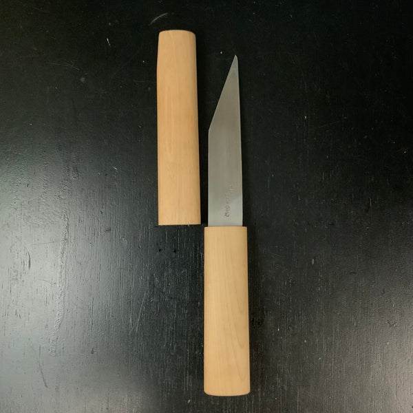 Old stock Baishinshi Kunimitsu Kuri Kokatana kiridashi type #3   掘出し物 梅心子圀光 繰り小刀 切出型 鞘付 24mm