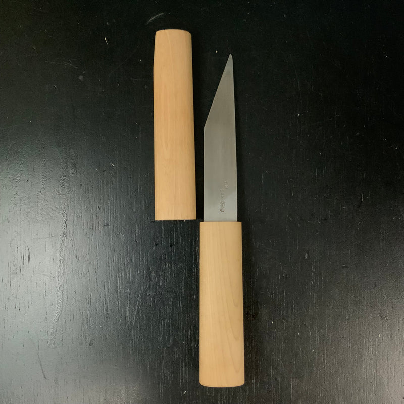 Old stock Baishinshi Kunimitsu Kuri Kokatana kiridashi type #3   掘出し物 梅心子圀光 繰り小刀 切出型 鞘付 24mm