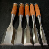 Sukemaru High-Speed Steel Damekiri chisels Timber chisels set 助丸 ハイス ダメ切鑿 Damekirinomi 5本組