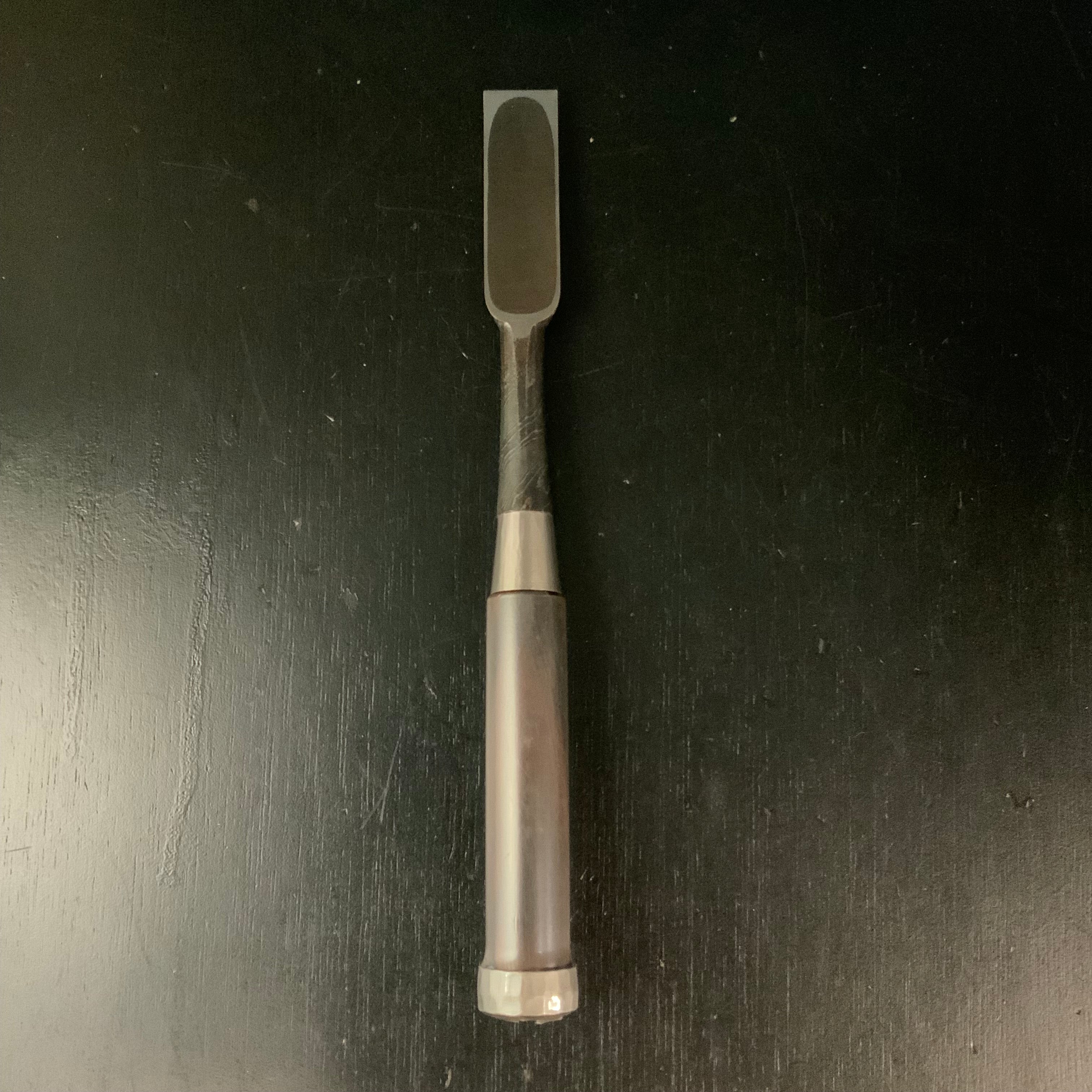 Tasai Mokume Special Timber chisels with black wood handle   田斎作 木目 厚鑿 黒檀柄 24mm Atsunomi