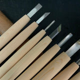 Heijoshin Michi Spoon chisels  Carving chisels set   /    平常心 道  彫刻刀10本組 Chokokuto