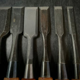 #M161  Mixed set for beginner Bench chisels set by unknown smith バラ鑿合わせ 初心者におすすめ 追入組鑿作者不明