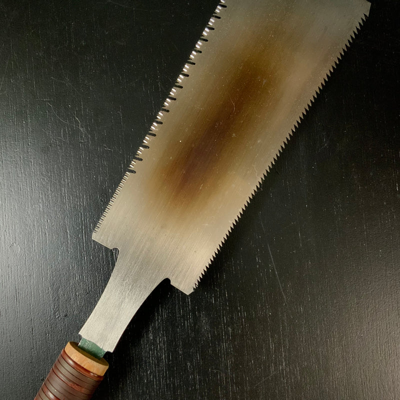 #136 Nagakatsu Double Edge (Ryoba) Saw with Eddy Type Handles For Hard Wood  直ぐ使い 長勝鋸 渦巻き柄 両刃鋸 225mm