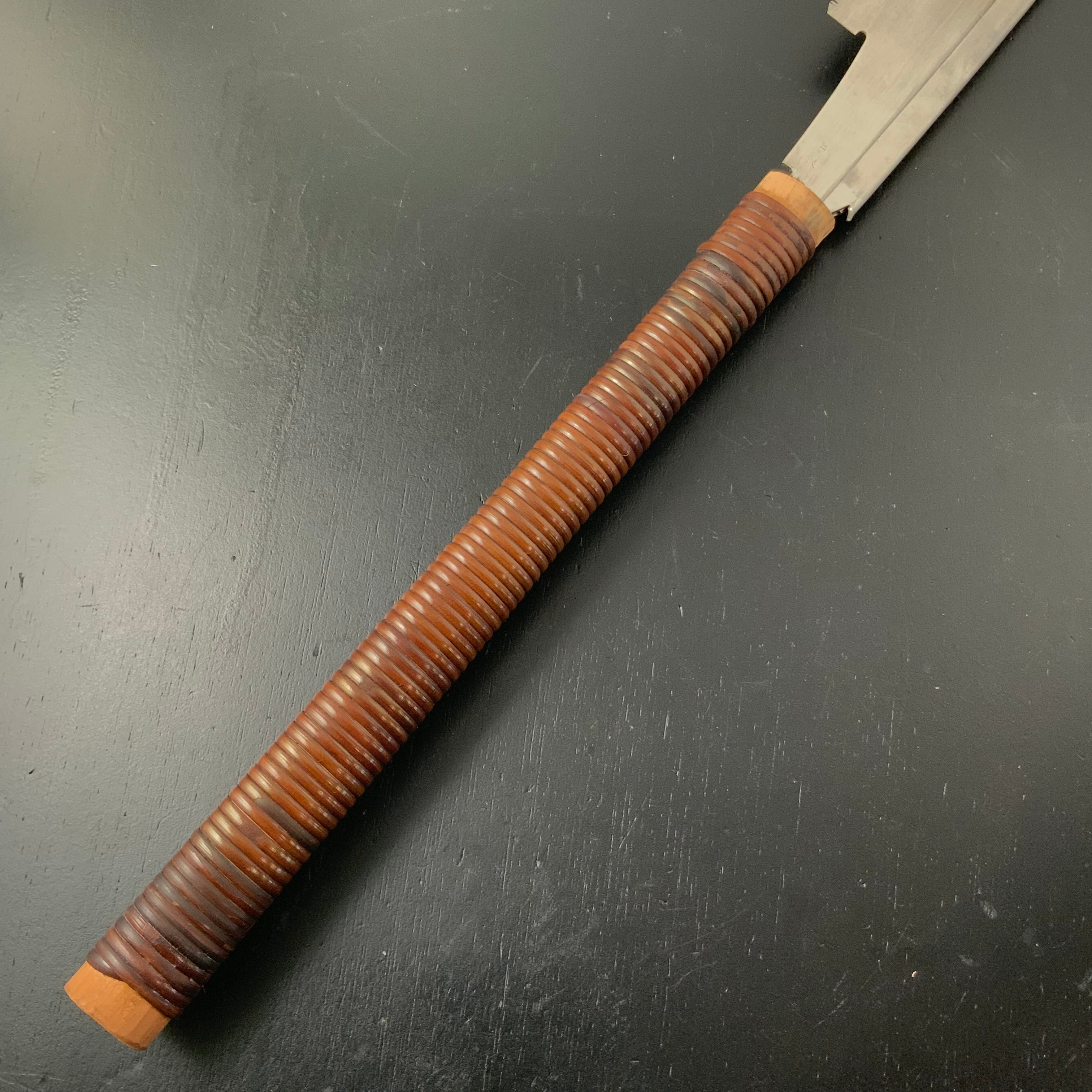 #191 Nagakatsu Dozuki Saw Cross cut with Eddy Type Handles set by Kurashige 渦巻き柄 胴突き鋸 240mm