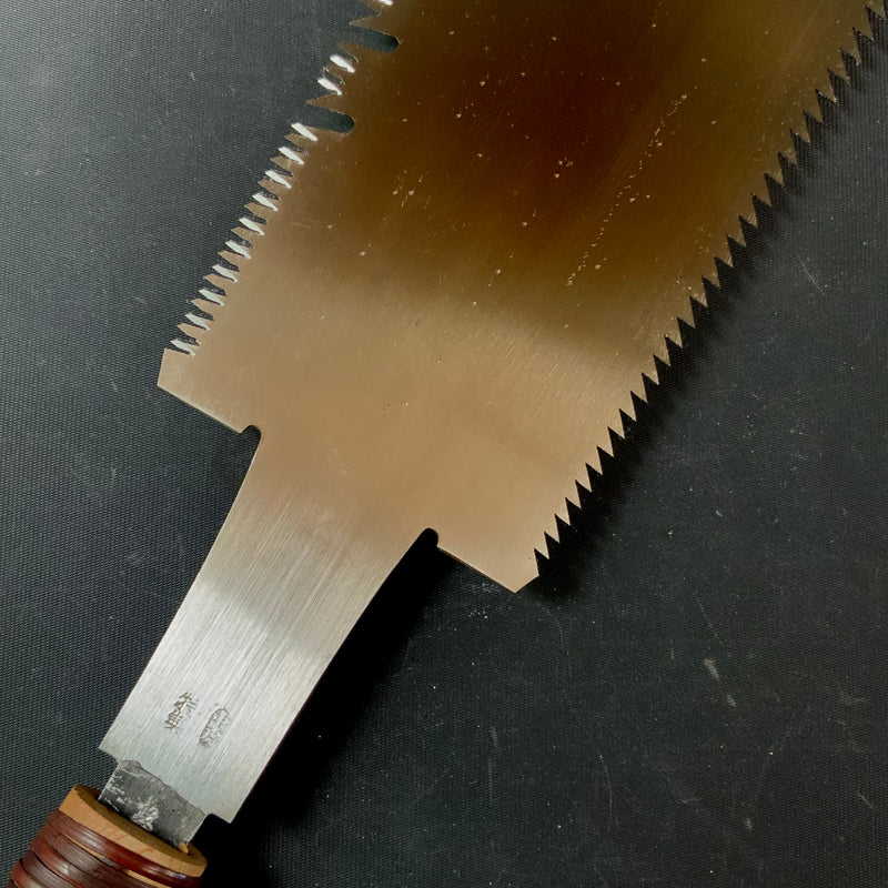 #112 Nagakatsu Double Edge Saw with Eddy Type Handles set by Kurashige 長勝鋸 渦巻き柄 両刃鋸 295mm