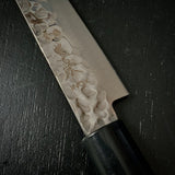 Houei INOX Chef Petit knife  Satoru brown plywood with rounded edges   /  豊榮 INOX 鎚目 茶合板丸柄 ペティ 120mm