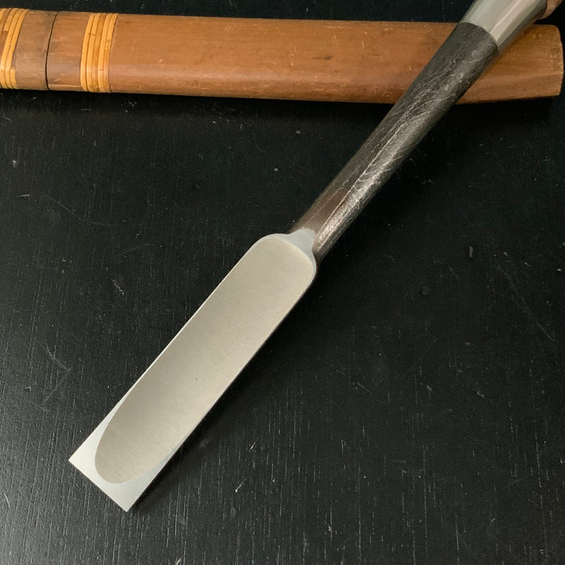 Tasai Mokume Special Timber chisels Kubinaga Atsunomi  田斎作 木目 首長厚鑿 赤樫柄  24mm