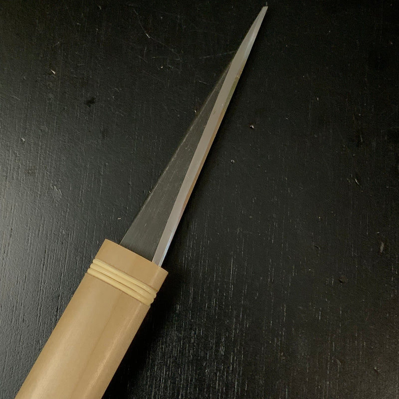 Old stock Koshido Sakamitsu with white steel Right  掘出し物  坂光作 越堂 繰り小刀 鞘付 132mm