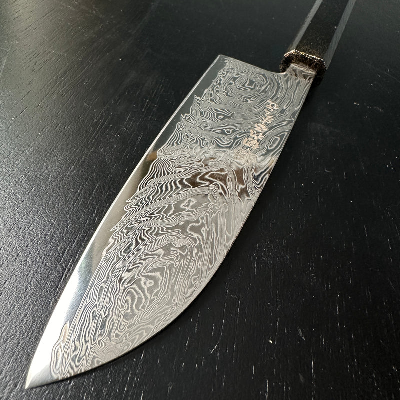 Damascus Finish Santoku Kitchen Knife SLD  切れるよろこび 三徳包丁 ダマスカス 165mm