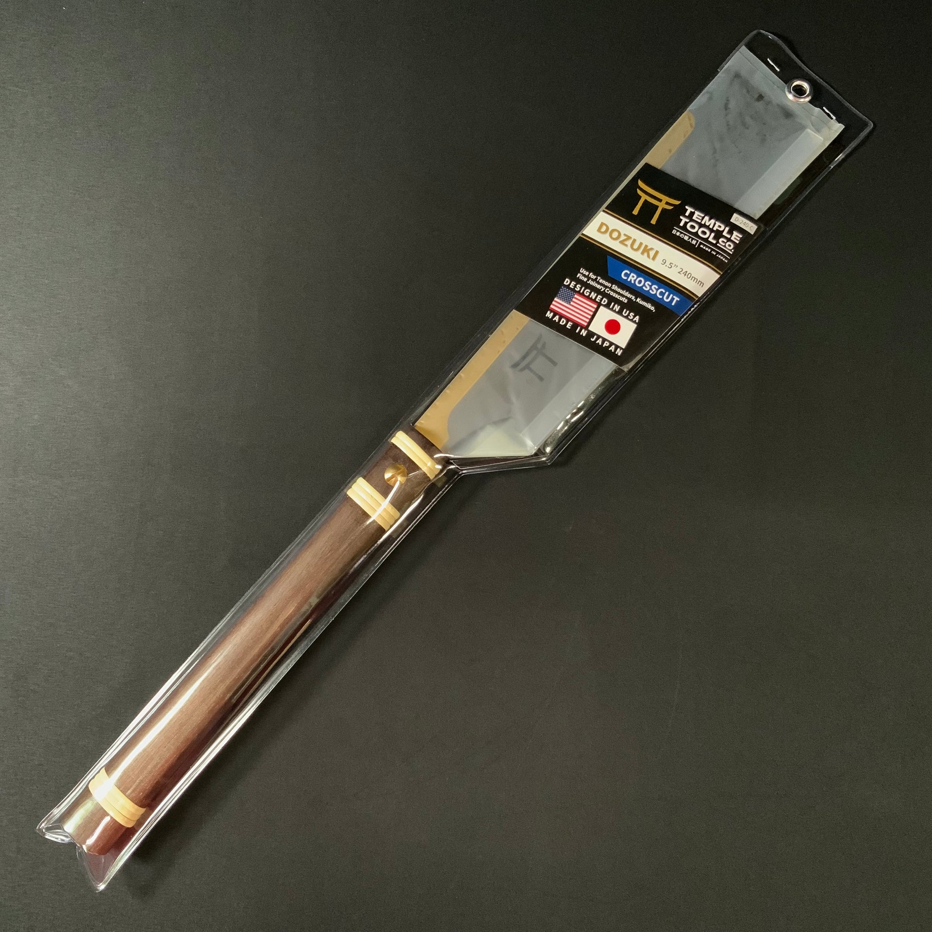 Temple Tool Japanese Dozuki Pull Saw Fine Cross-Cut 240mm テンプル