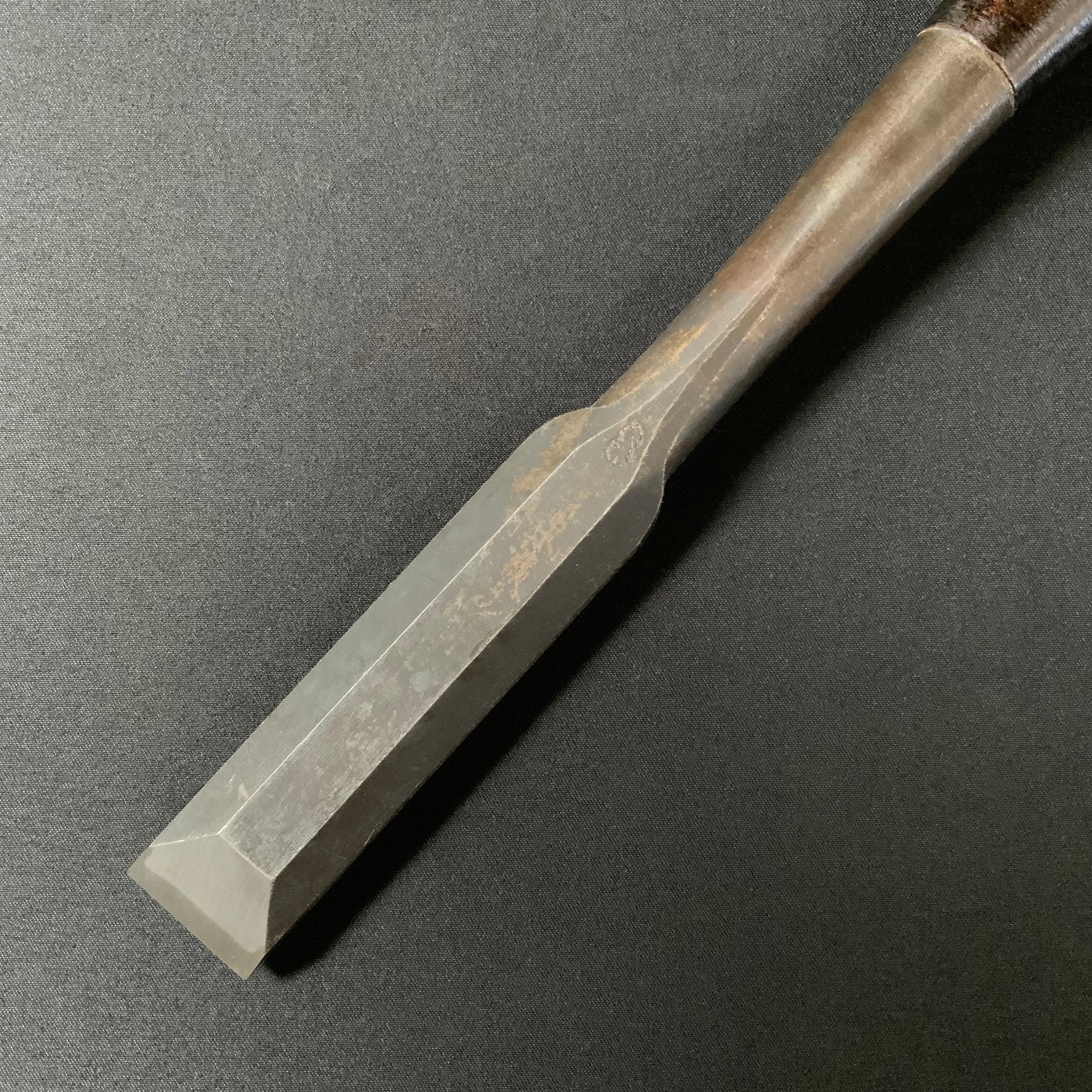 掘出し物 二代目左久作 叩き鑿  池上喬庸作 24mm #1 Old stock Hidari Hisasaku 2rd Timber chisels by Ikegami Takanobu Tatakinomi
