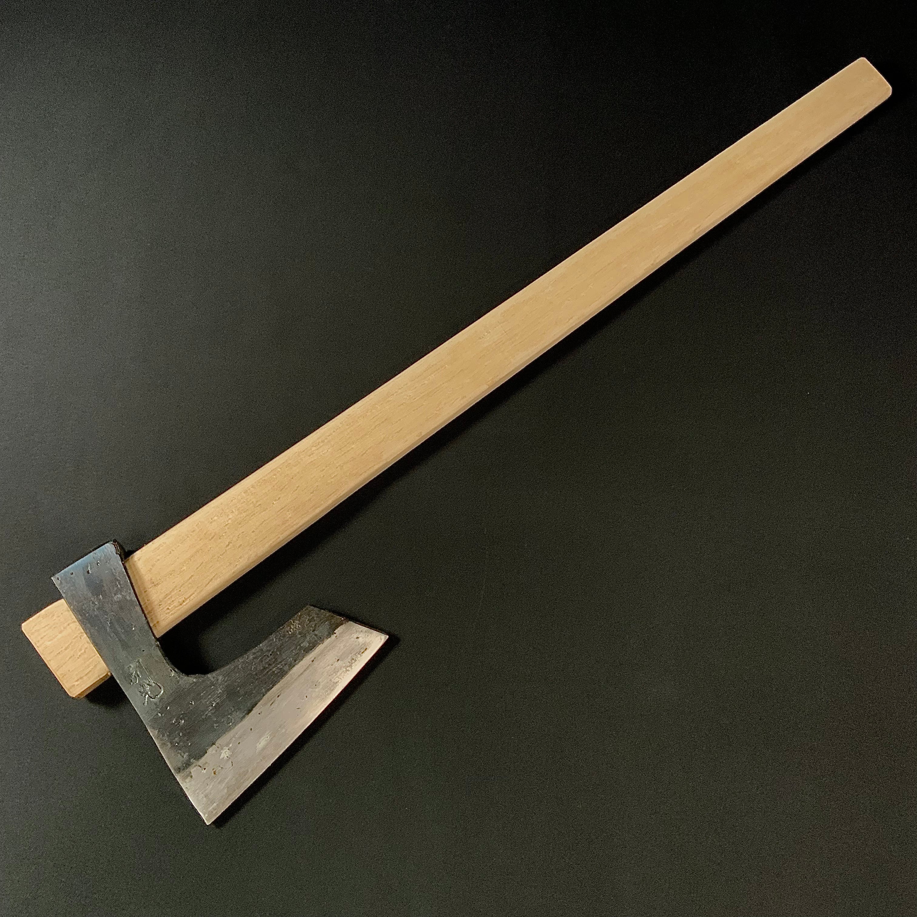 #Mk24 掘出し物 鉞 木割り斧 300匁   Old stock Japanese Carpenter's Axe   Masakari