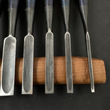 Old stock Sukehiro Bench chisels set  10 Piece          助弘 追入組鑿 赤樫柄  10本組 Oirenomi
