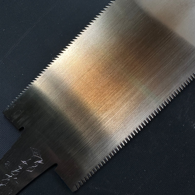 #R31 Ready to use! Old stock Double Edge Saw with Eddy Type Handles set by Kurashige 直ぐ使い 倉重栄助 目立 渦巻き柄 両刃鋸 240mm