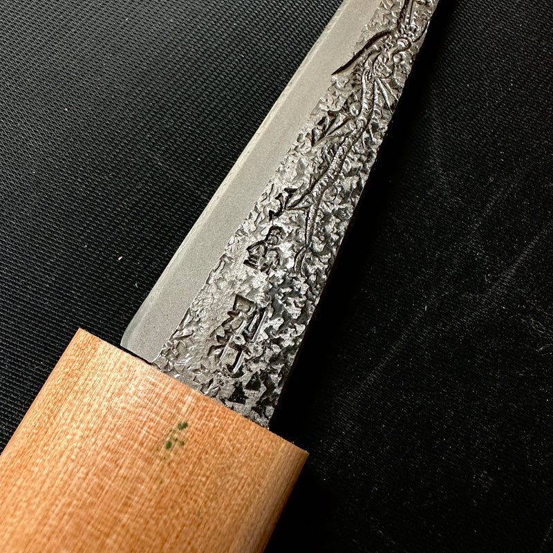 Mikisho Kuri Kokatana (Carving knife) Left hand  with Sakura wood scabbard and handle 三木章 繰り小刀 桜鞘 左 135mm