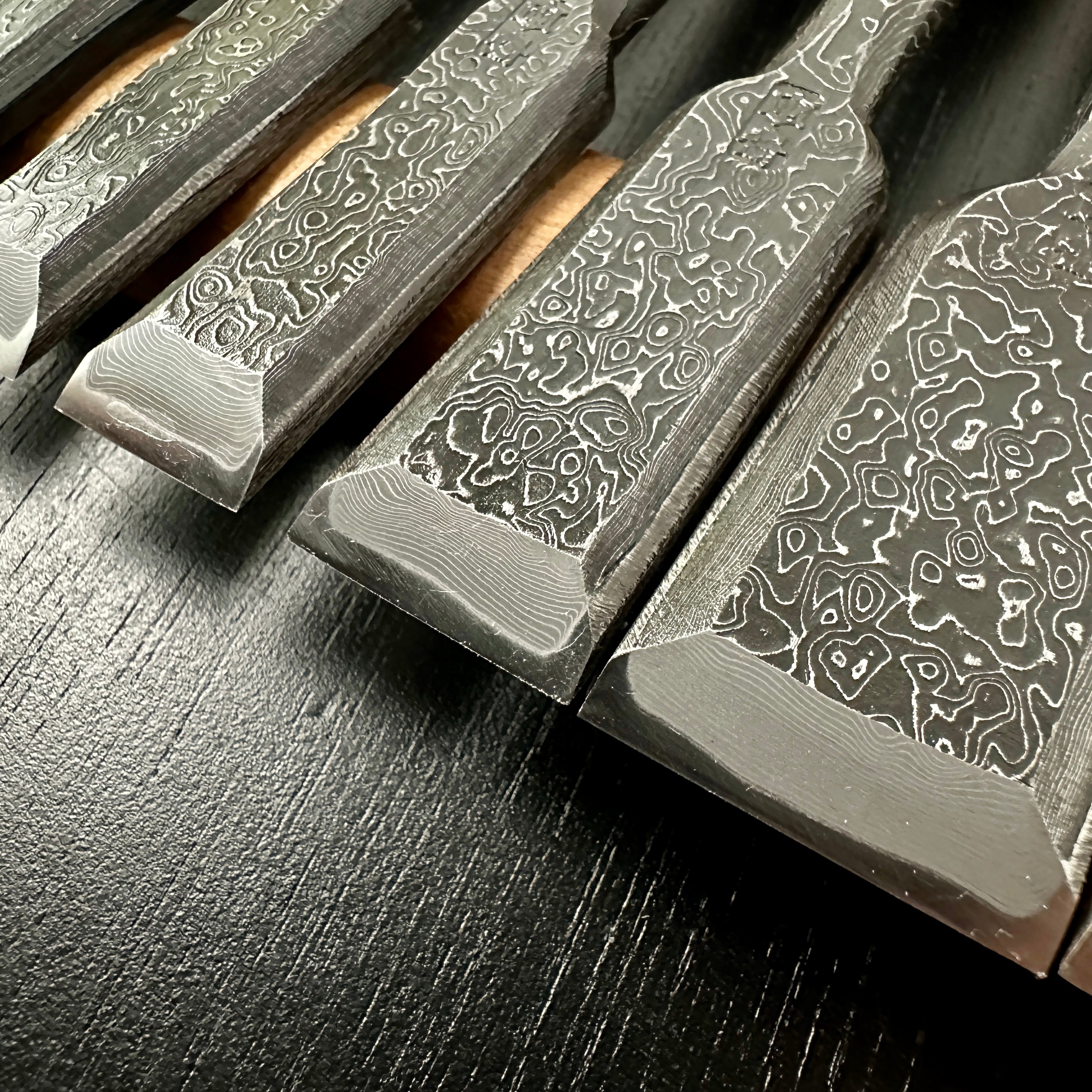 Tasai Mokume Special Bench chisels set 田斎作 木目造り 追入組鑿 10本