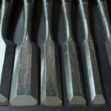 Old stock Yoshihiro Bench chisels set  掘出し物 義廣 追入組鑿 Oirenomi