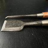 Tasai Mokume Special Bench chisels Red oak handle    田斎作 木目 追入鑿 赤樫柄