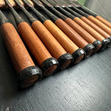 Old Stock Masayoshi Bench chisels set with wooden box 正よし 追入組鑿 桐箱付 Oirenomi