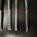 Old Stock Masayoshi Bench chisels set with wooden box 正よし 追入組鑿 桐箱付 Oirenomi