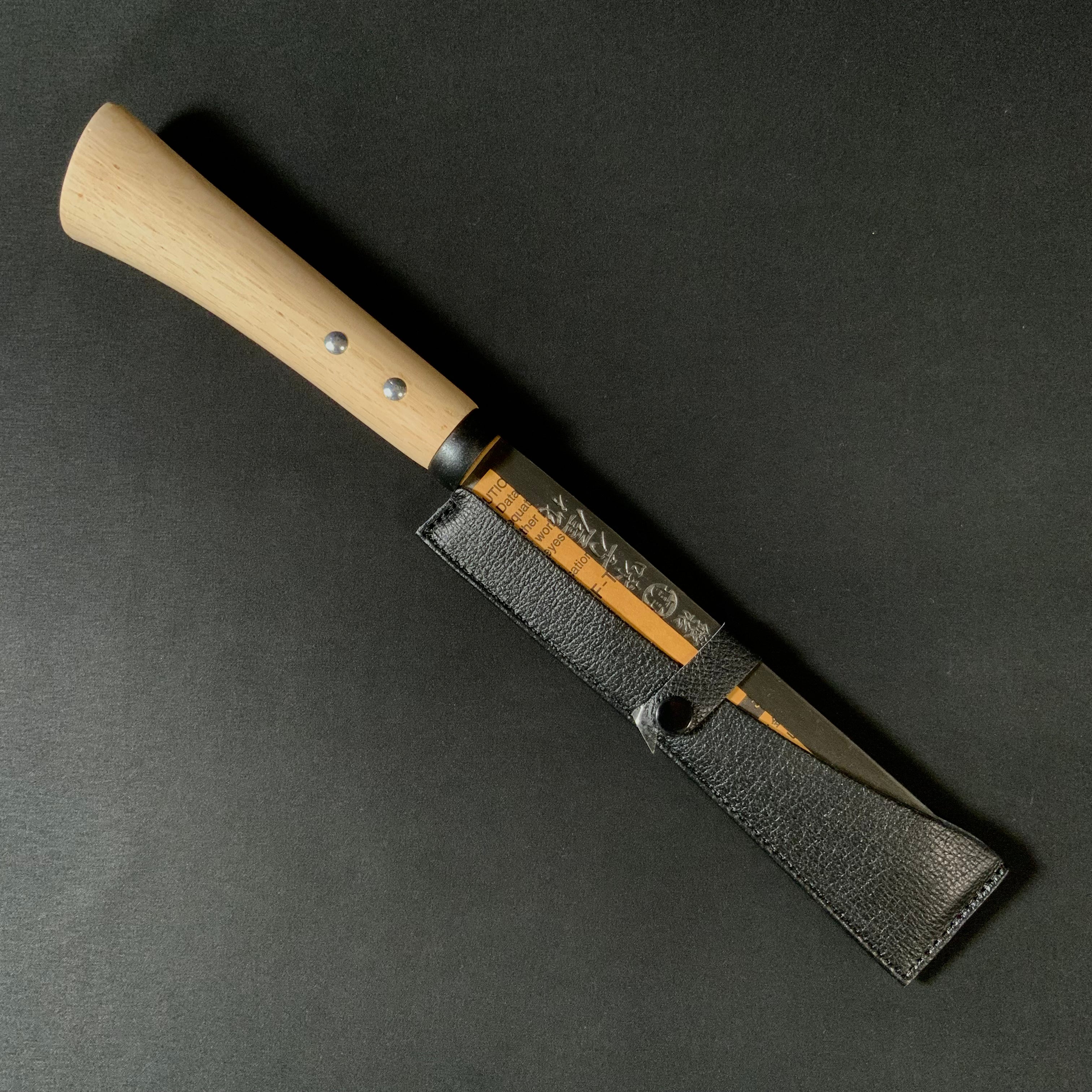 味方屋作 竹割鉈 両刃 180mm    Ajikataya Bamboo Nata Knife  Double edged