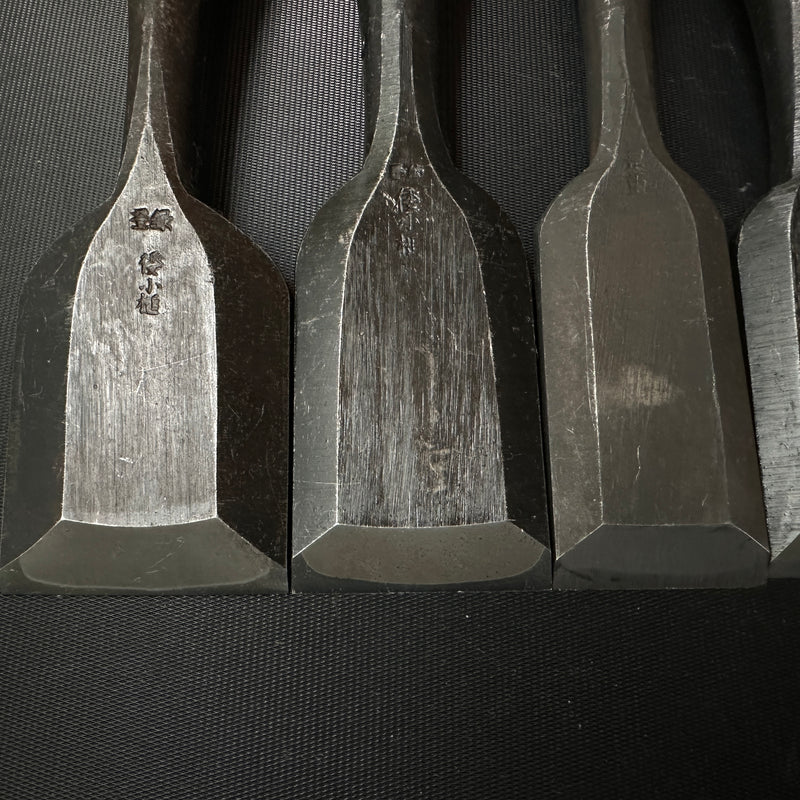 #M159  Mixed set for beginner Bench chisels set by unknown smith バラ鑿合わせ 初心者におすすめ 追入組鑿作者不明