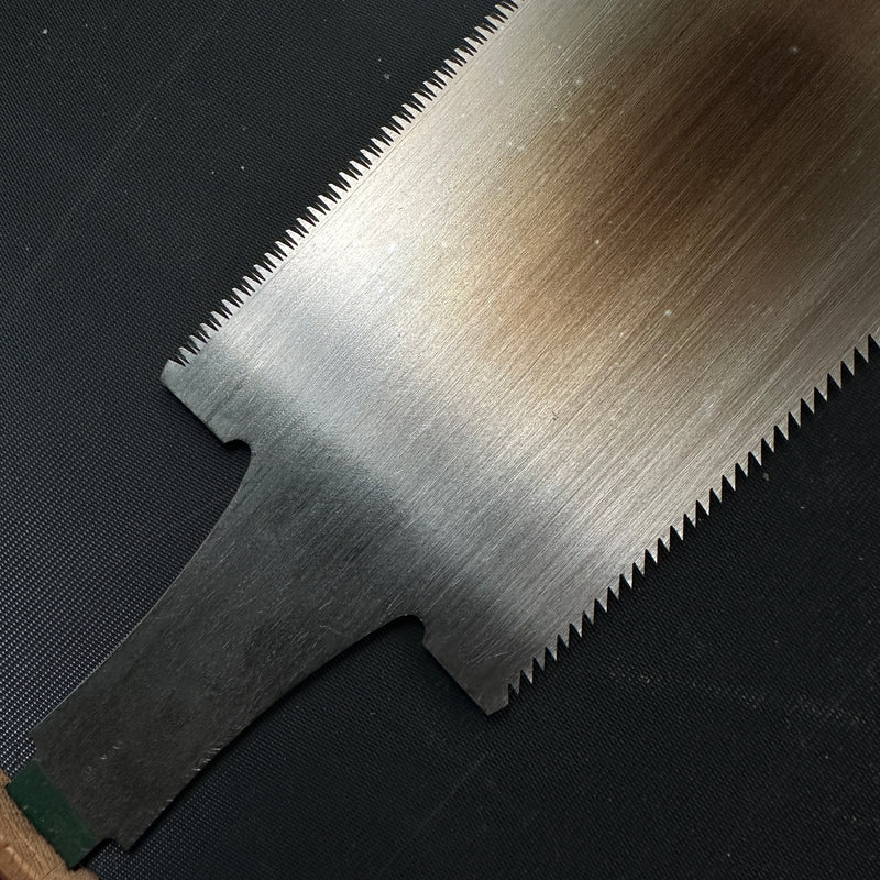 #R30 Ready to use! Old stock Double Edge Saw with Eddy Type Handles set by Kurashige 直ぐ使い 倉重栄助 目立 渦巻き柄 両刃鋸 210mm