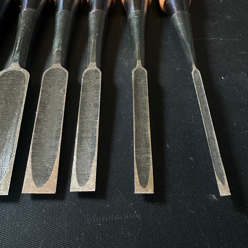 Old stock Yoshihiro Bench chisels set  掘出し物 義廣 追入組鑿 Oirenomi