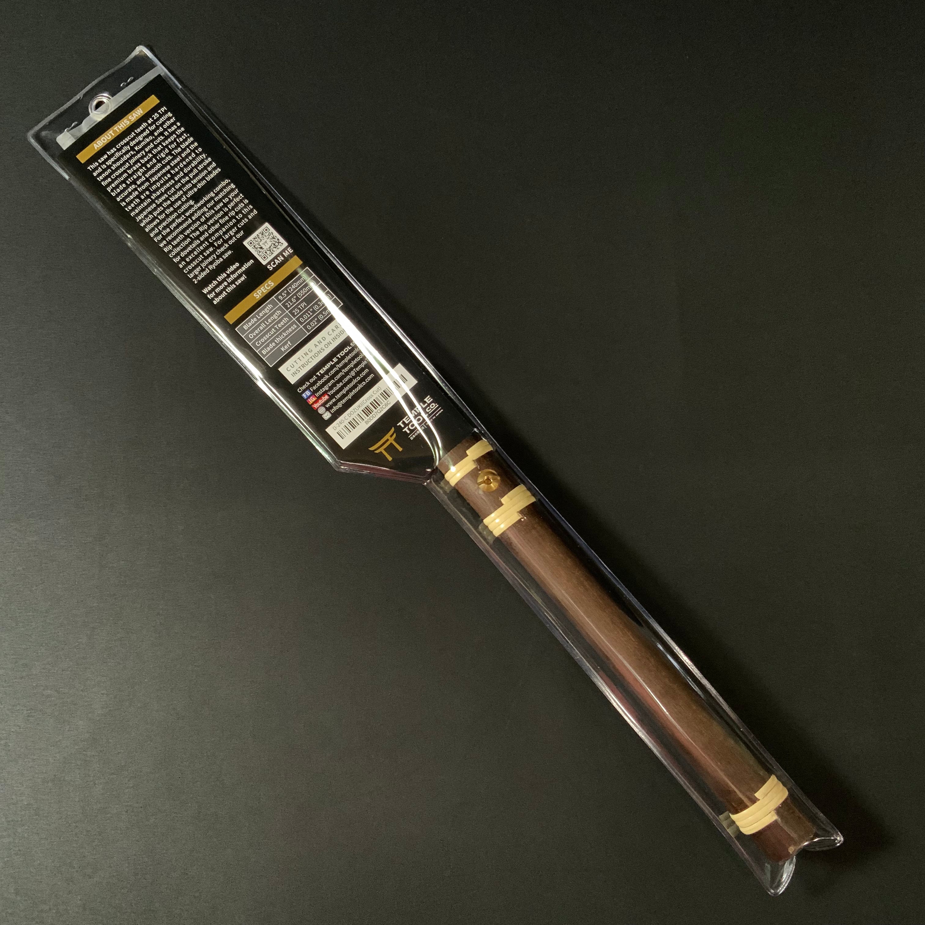 Temple Tool Japanese Dozuki Pull Saw Fine Cross-Cut 240mm   テンプルツール 導突鋸 横挽 240mm