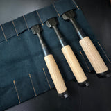 Timber chisels Color Leather Roll Bag   鑿巻き 厚鑿用 革製