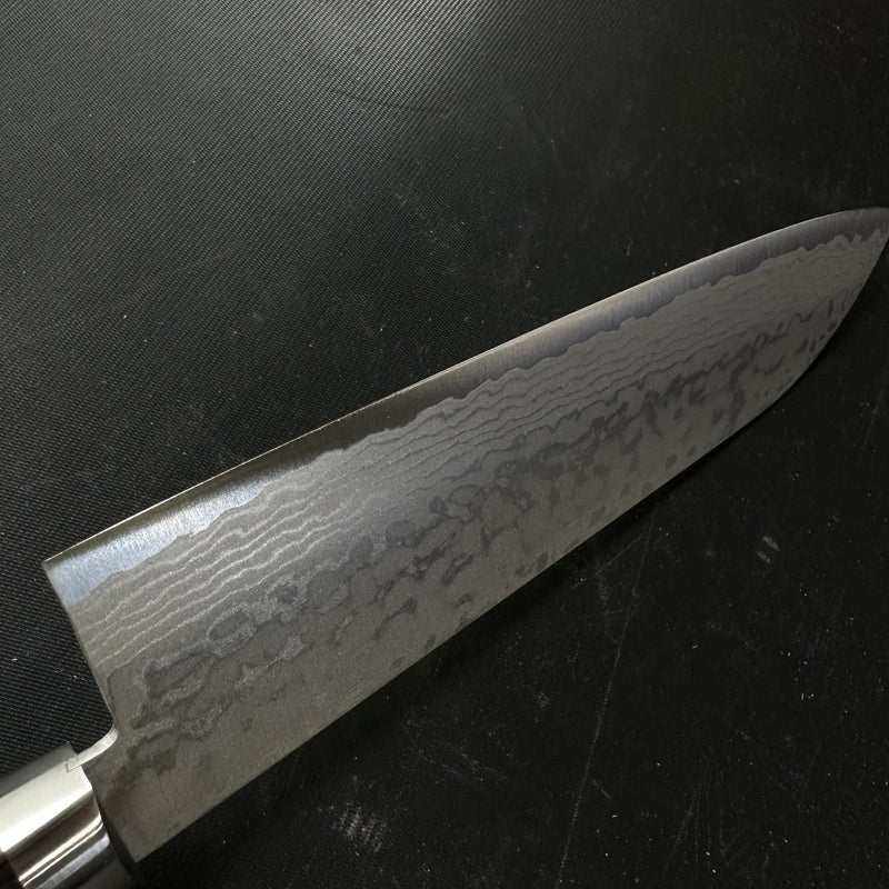 Damascus Finish Santoku Kitchen Knife 青紙鋼 墨流し 三徳包丁 180mm