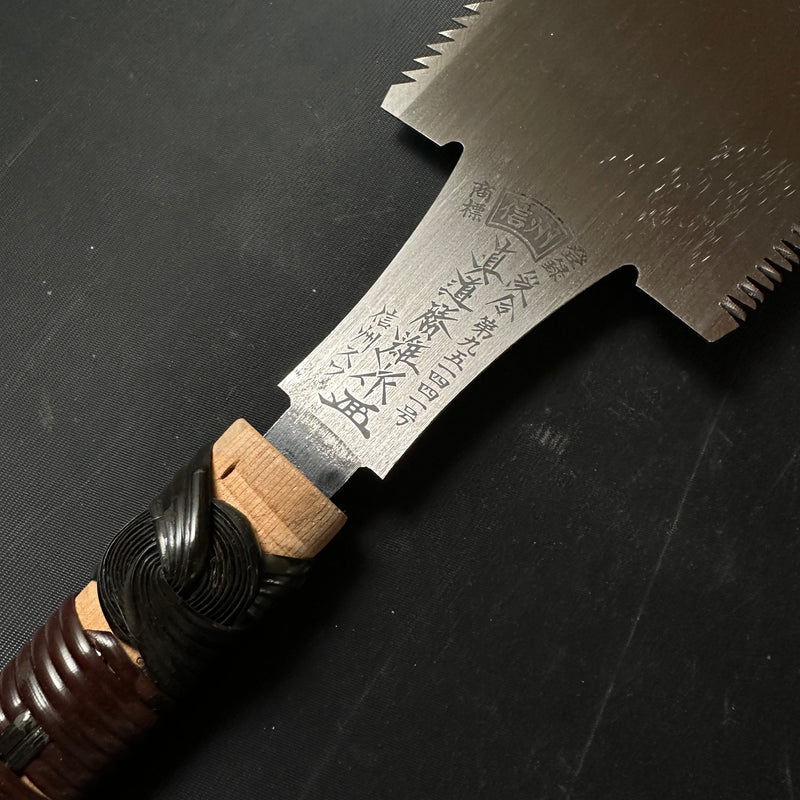 #68 Nagakatsu Double Edge (Ryoba) Saw with Eddy Type Handles For Hard Wood 長勝鋸 両刃鋸 渦巻き柄 広葉材用 300mm