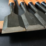 Old stock Yoshihiro Bench chisels set  掘出し物 義廣 追入組鑿 Oirenomi