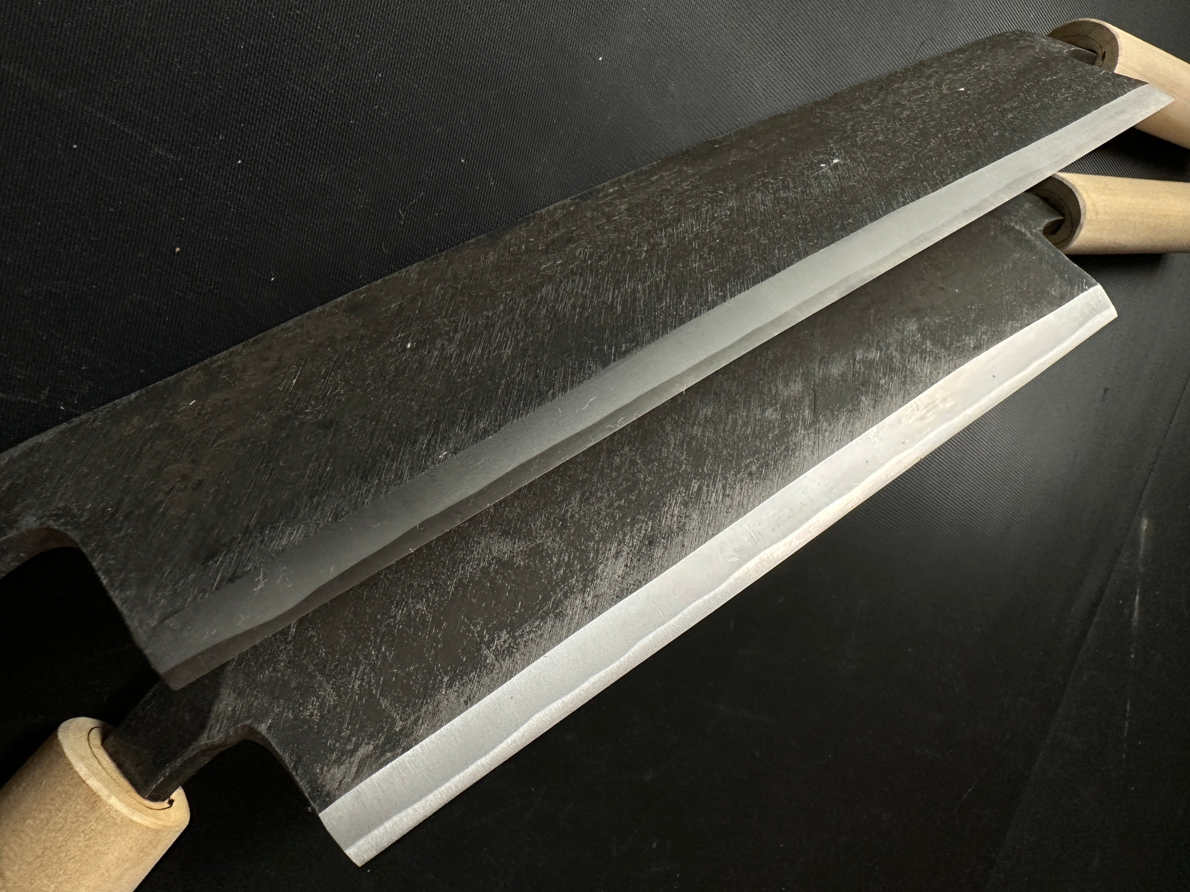 Old stock Hiroaki Sen woodwork Draw Knife with Blue Steel 廣明