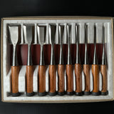 Old stock #2 Sukemaru  High-Speed Steel Bench chisels set 掘出し物 助丸 ハイス鋼追入組鑿 三つ裏 Oirenomi