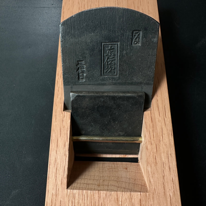 Old stock Azuma-Tenji Long body Plane (Nagadai-Kanna) with Red Oak dai 掘出し物 東伝次 石橋藤七作 長台鉋 赤樫台 65mm