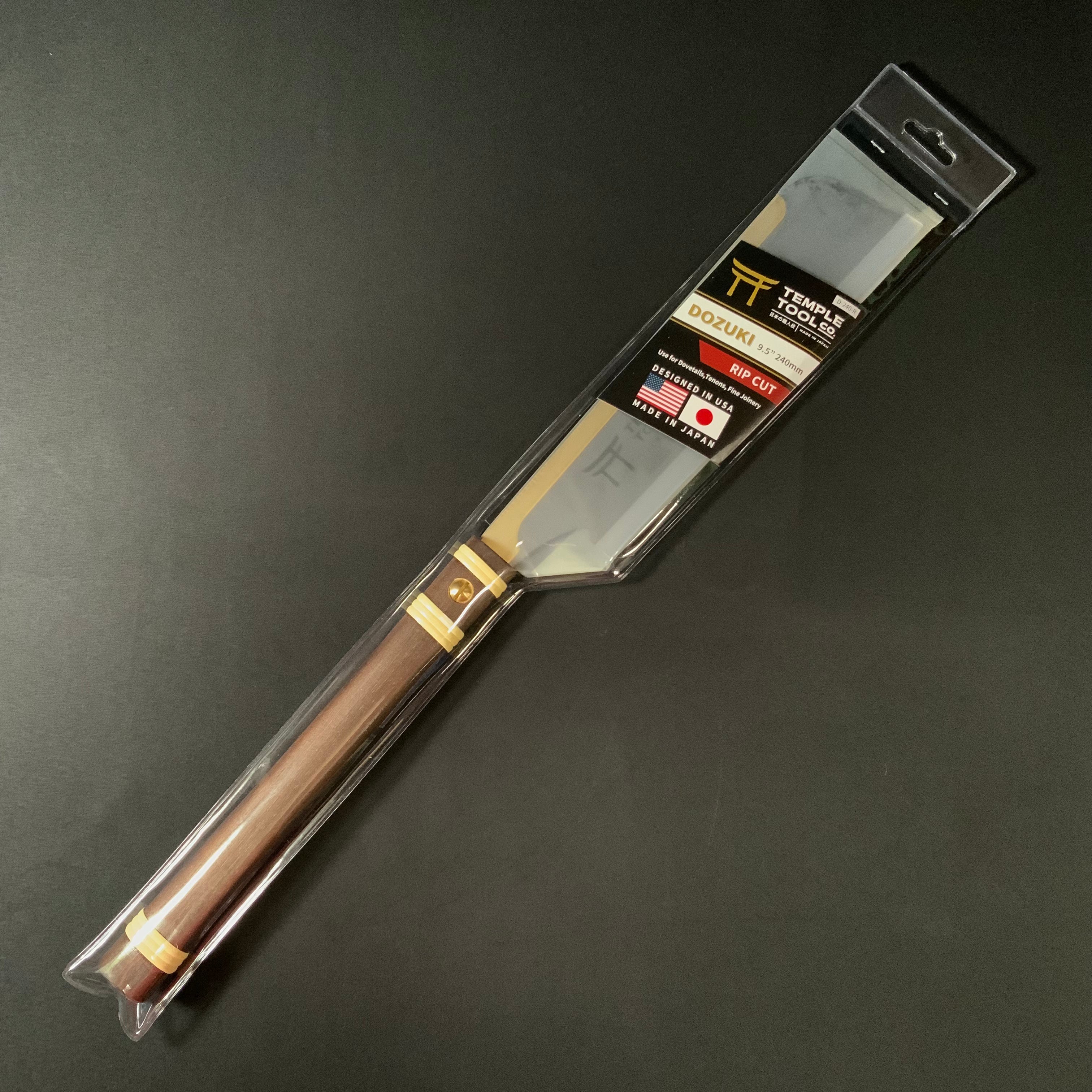 Temple Tool Japanese Dozuki Pull Saw Fine Rip-Cut 240mm   テンプルツール 導突鋸 縦挽 240mm