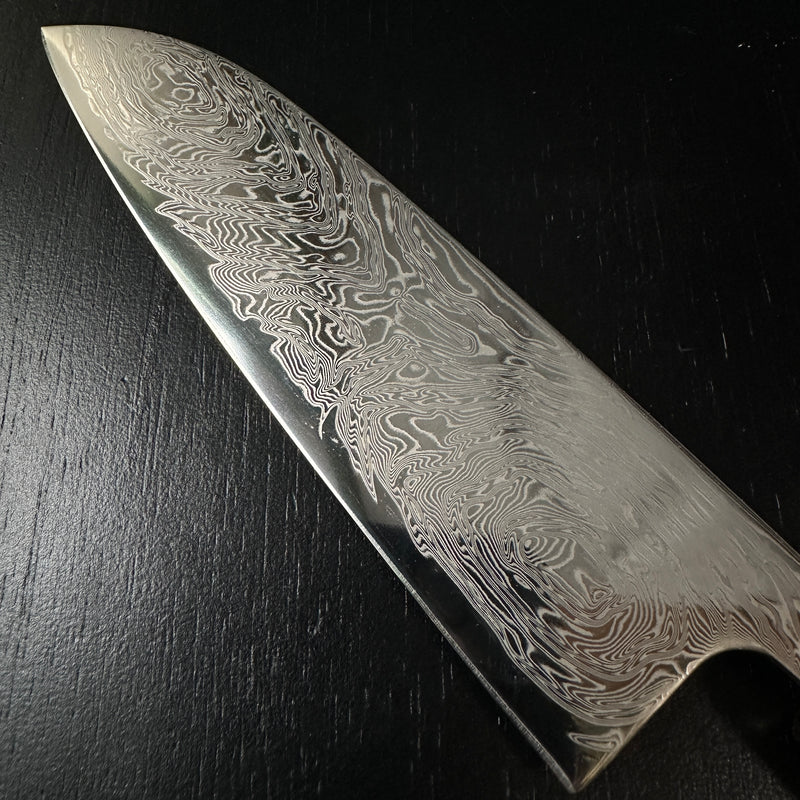 Damascus Finish Santoku Kitchen Knife SLD  切れるよろこび 三徳包丁 ダマスカス 165mm