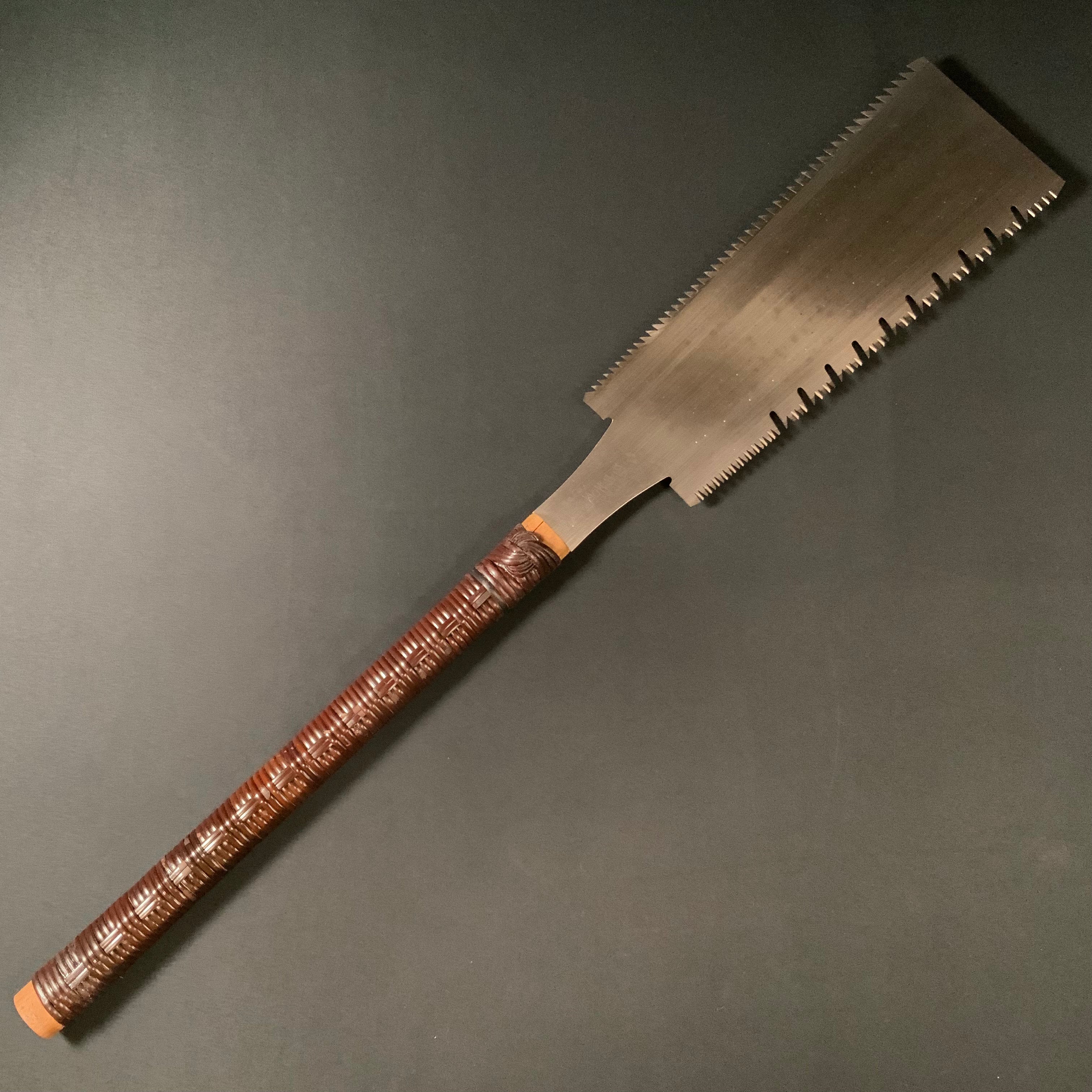 #230   Nagakatsu Double Edge Saw Eddy Type Handles set by Kurashige For Hardwood  長勝鋸 渦巻き柄 両刃鋸 広葉材用 275mm