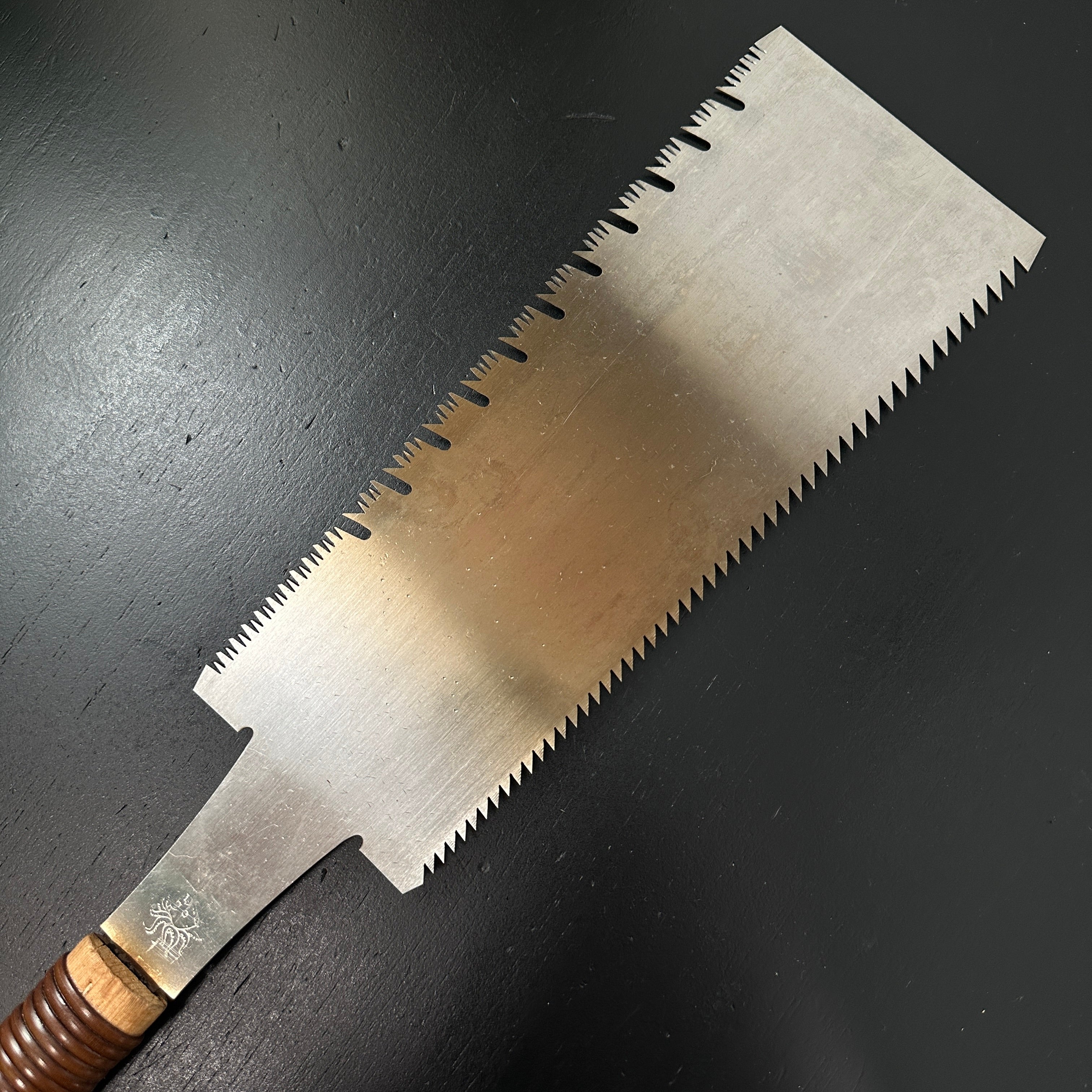 #188 Nagakatsu Double Edge Saw Eddy Type Handles set by Kurashige For Hard Wood  長勝鋸 渦巻き柄 両刃鋸 広葉材用 260mm