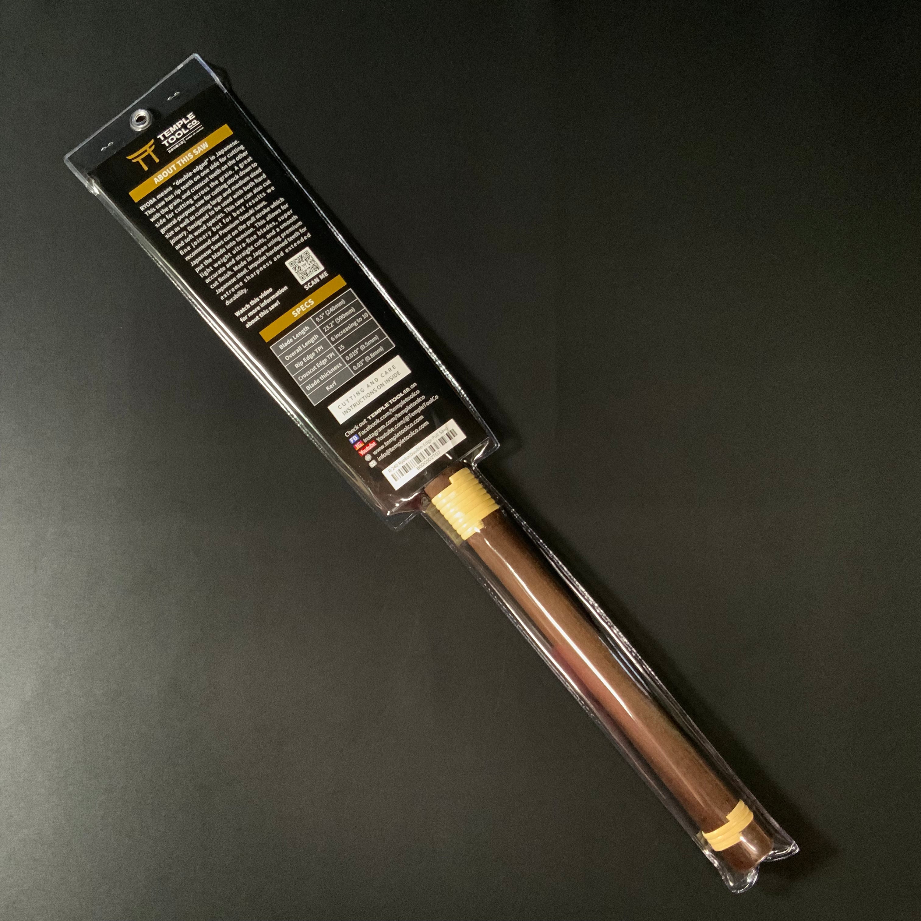 Temple Tool Japanese Pull Saw Fine Double-Edge 240mm   テンプルツール 両刃鋸  240mm