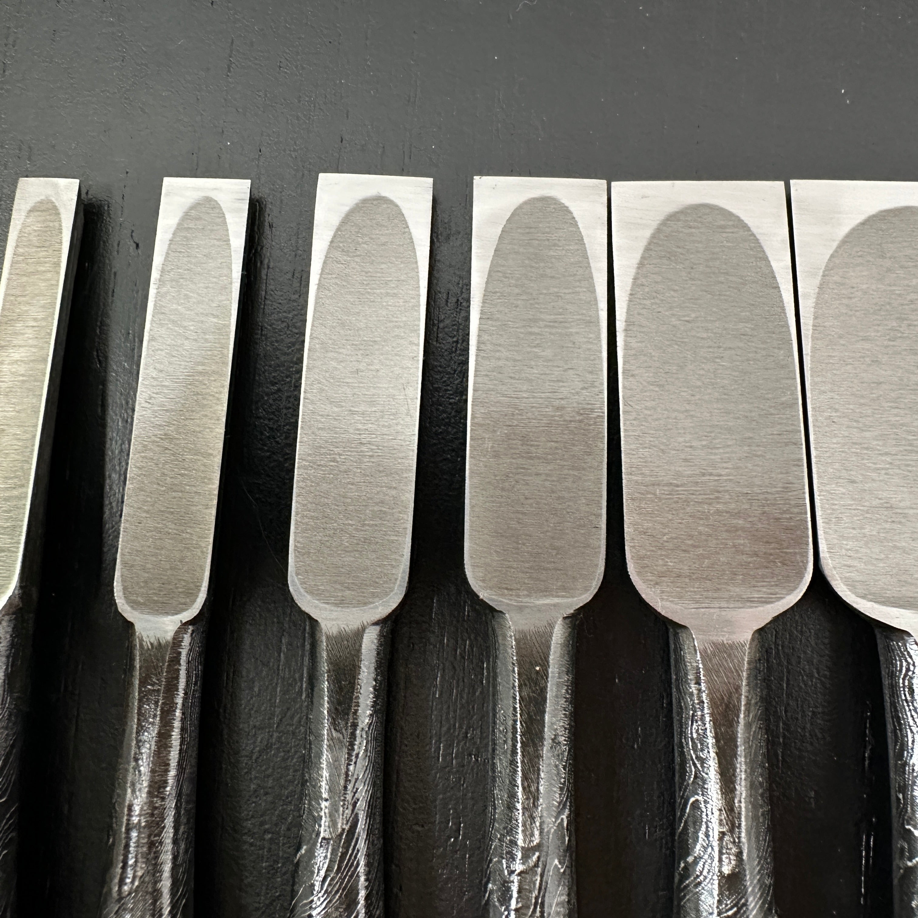 Tasai Mokume Special Bench chisels set  田斎作 木目造り 追入組鑿  10本組 白樫柄