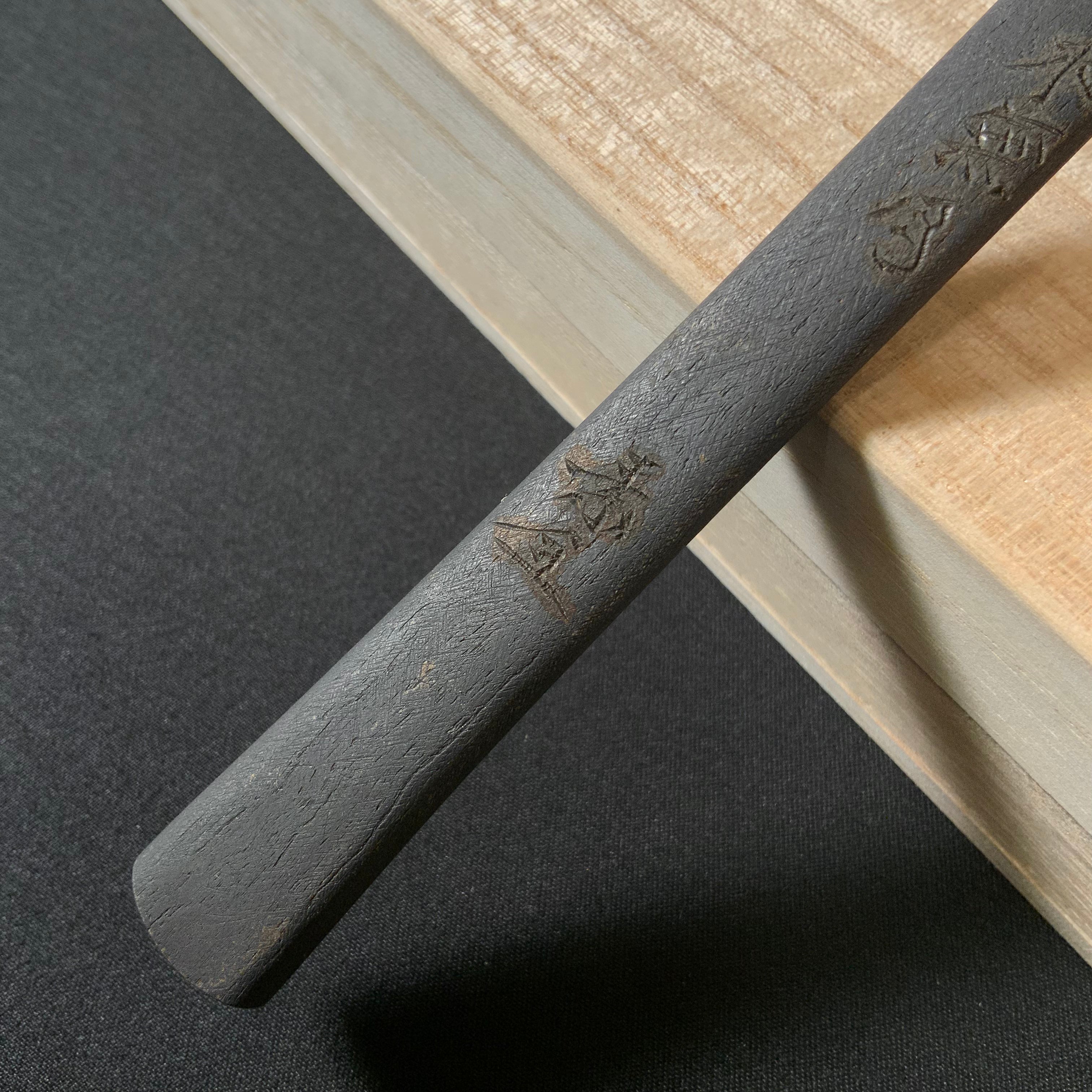 Deep Summer Right hand Kiridashi kinfe by Sozen Carving     一晴方知夏深 範成大 素全作 切出し小刀 右 15mm